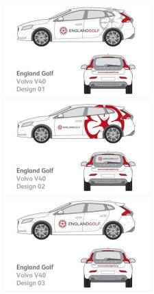 Vehicle graphics for England Golf.